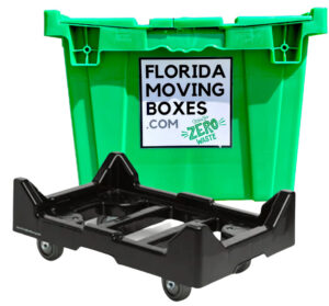 Florida Moving Boxes sustainability project Reusable boxes and crates for commercial and residential moving.
