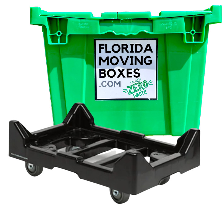 Florida Moving Boxes - rent reusable and stackable moving boxes in Florida. Making commercial business and residential home moves faster, easier, better, and more eco-friendly or sustainable. 